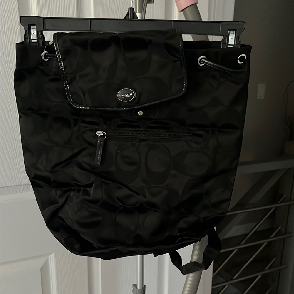 Coach Black Backpack Minimalist Design